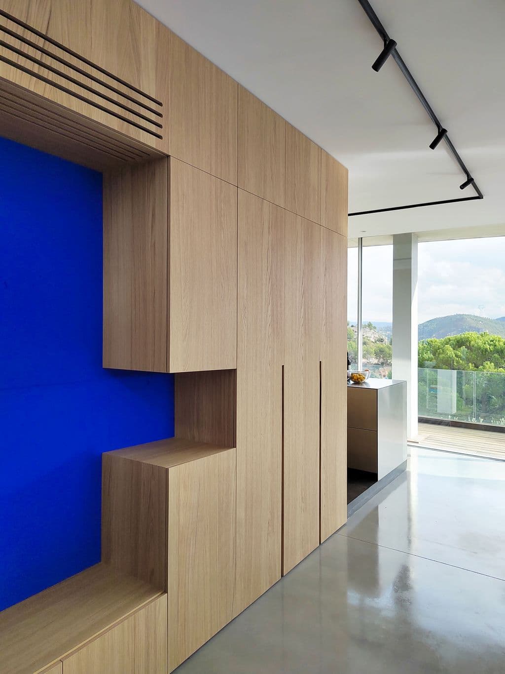 renovation maison lascours niche bleu klein placards sur mesures en chene.jpg